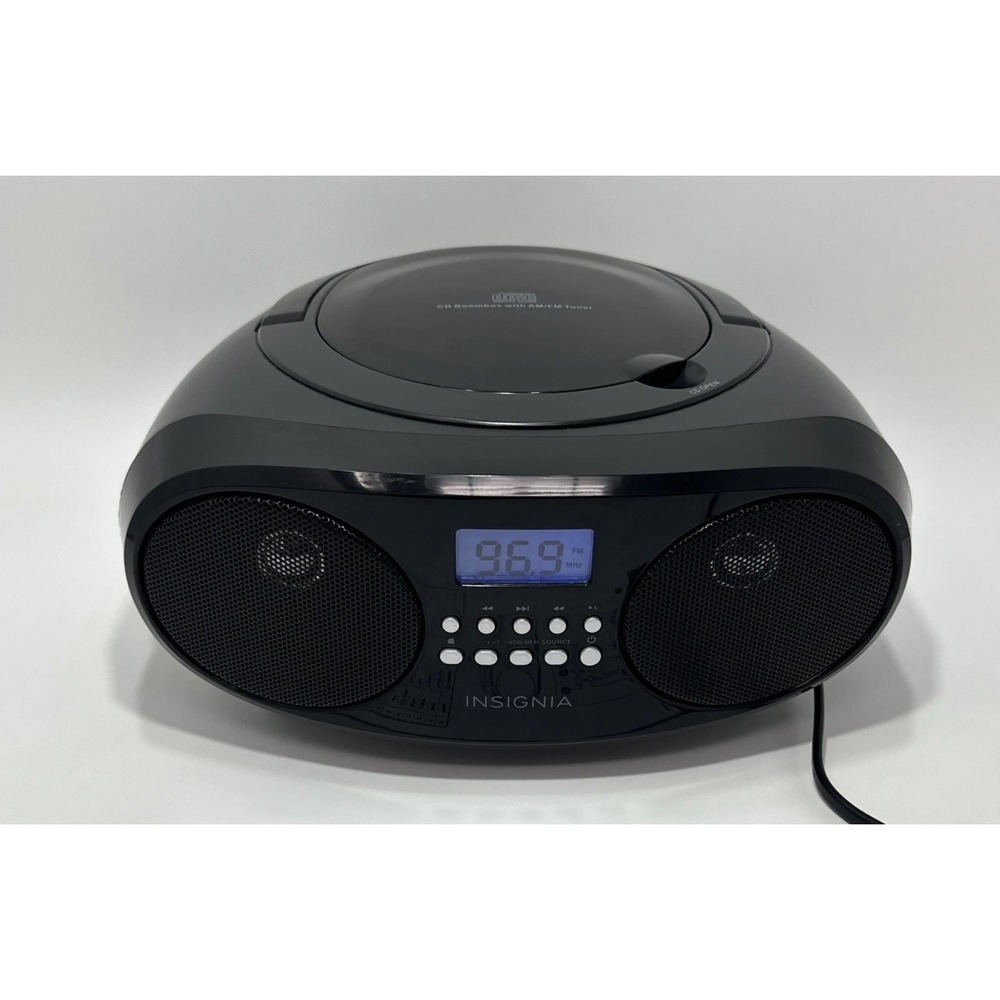 Insignia NS-B4111 Portable CD Player AM/FM Radio AUX Boombox Black
